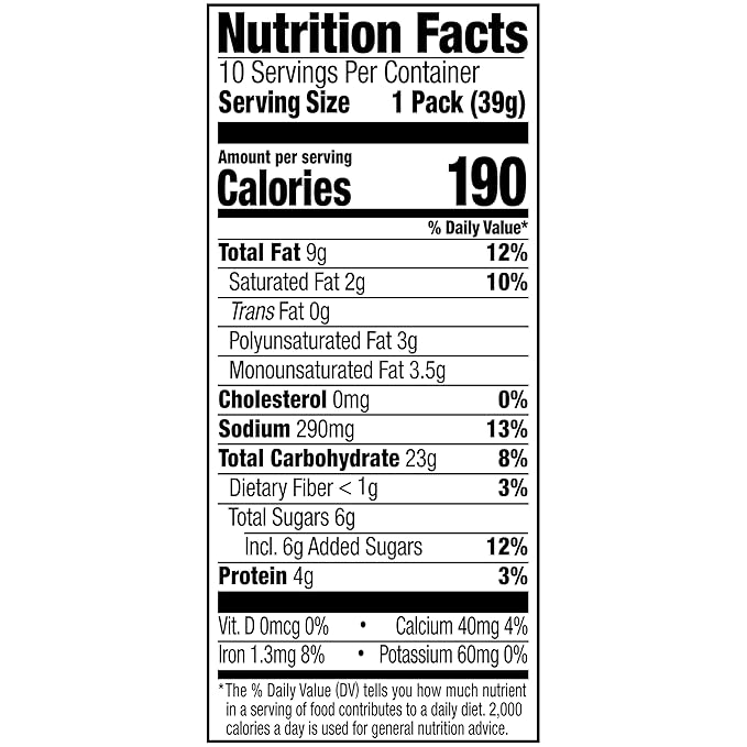 Lance Peanut Butter and Honey, 10 Count 1.37 Oz