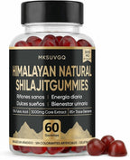 Himalayan Shilajit Gummies, 3000mg High-Potency Fulvic Acid, Supports Healthy Kidney Function, Energy & Vitality for Men, Sleep & Focus, Sugar-Free, 60 Gummies
