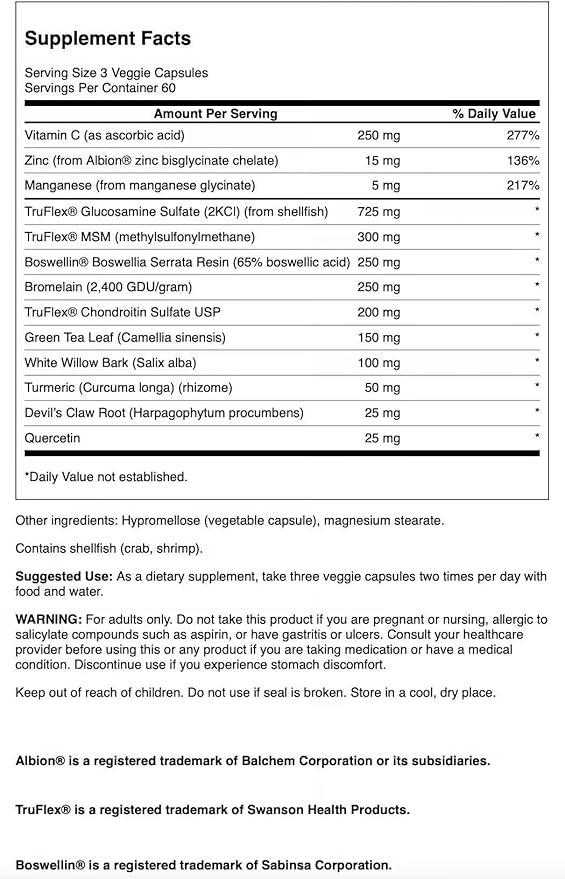 Swanson Mobility Essentials 180 Veg Caps 2 Pack