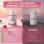 Lukaree Cranberry Gummies for Women – Cranberry Supplement Complex with D-Mannose, Ashwagandha, Magnesium, Ginseng – Urinary Tract, Mood & Energy Support – Daytime Vitality Supplement – 60 Count