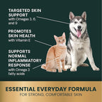 VetriScience Omega Healthy Skin Capsules, 3.6.9 Fish Oil Supplement for Dogs & Cats, Skin Health, Coat Growth, Reduce Shedding, Over 750 mg Omega Fatty Acids per Capsule, Gel Caps,90 Count(Pack of 2)
