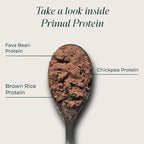 Primal Harvest Vegan Protein Powder for Nutritional Weight Support 20g Plant-Based Protein Per Serving from Fava Beans Chickpeas & Rice Chocolate Flavor 405g Gluten-Free Soy-Free No Added Sugar