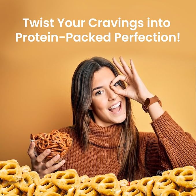 NutriWise – Pretzel Protein Twists | 7/Bags | Weight Loss, Diet, Keto Friendly, Hunger Control, Healthy Snack | Low Fat, Low Carb, Low Calorie