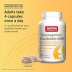 Jarrow Formulas Glucosamine, Chondroitin, and MSM Capsules; Joint Support Supplement with Vitamin C and Manganese, Bone & Joint Health, 240 Capsules, 60 Day Supply