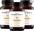 UpWellness Cartilage Revive + Joint Support Supplement for Men and Women - Powered by D-Glucosamine Sulfate, MSM, Vitamin D3, C and More - 3 Bottles