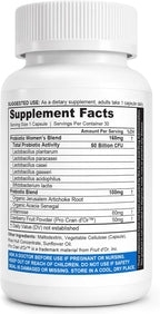 NutraBlast Vaginal Probiotics for Women Digestive, Intimate Balance, UT & Vaginal Health - 50 Billion CFU - 6 Strains, Prebiotics, Cranberry Extract & D Mannose - Womens Probiotic (30 Count)