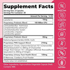 Vaginal Probiotics – pH Balance, Feminine Odor Control & Yeast Support, Probiotics for Women with Prebiotics & Lactobacillus Blend, 60 Capsules