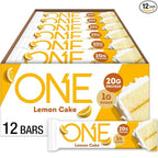ONE Protein Bars, Lemon Cake, Gluten Free with 20g Protein and 1g Sugar, Pantry Staples, 2.12 oz (12 Count), Packaging May Vary