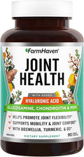 FarmHaven Glucosamine Chondroitin MSM with Boswellia, Turmeric| Added Hyaluronic Acid & Vitamin D3 | Promotes Joint & Muscle Health & Inflammation Response | Non-GMO & Gluten Free | 90 Capsules