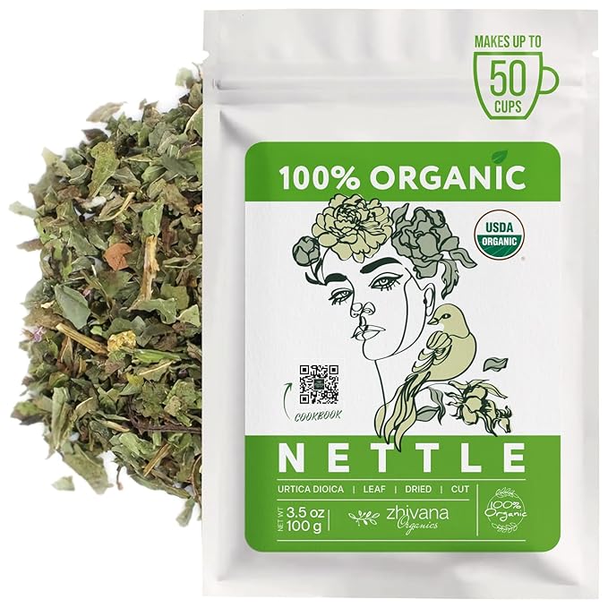 Organic Nettle Leaf Tea (3.5oz) - Stinging Nettle Tea Organic - Urtica Dioica Herb - Te de Ortiga – Natural Cleansing, Allergy, Fluid Balance