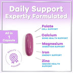 Multivitamin For Women - Complete Daily Woman's Multivitamins with Biotin, Calcium, Folic Acid, Iron, Zinc, Vitamin A, C, D, E & B Vitamins, Women's Hair Skin and Nails Supplements - 60 Softgels