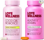 Love Wellness Good Girl Probiotics and Healthy V Vitamin | Womens Wellness Duo | Womens Probiotics Supplements for pH Balance and Vaginal Health
