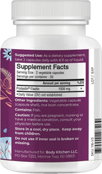 Body Kitchen Pro-Elastin, 1000 mg Elastin Supplement, Help Reduce Signs of Aging, Improved Skin Health, Firmness & Elasticity, Fewer Wrinkles, Veggie Caps, (Pack of 1)