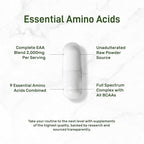Essential Amino Acids (EAA) 2000mg Per Serving, 300 Capsules – Unflavored - 9 in 1, All BCAAs (Branched-Chain Aminos) – Lean Muscle Support & Natural Pre Workout Supplement
