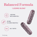 Myo-Inositol & D-Chiro Inositol for Hormone Balance for Women | Microbeadlets to Regulate Menstrual Cycle & Support Ovarian Health | 40:1 Ratio Myo & D Chiro | Non-GMO | 120 Ct (1 Month Supply)