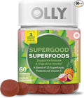 OLLY Supergood Superfoods Gummies, Supports Immune & Digestive Health,* 15 Superfoods, Prebiotics, Vitamin C, Tropical Bliss Flavor, 20 Day Supply - 60 Count
