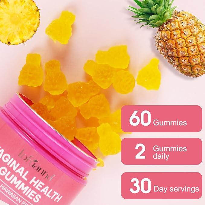 Premium Vaginal Probiotics Feminine Gummies - Vaginal Health Supplements Feminine Gummies for Women PH Balance,Immune Support & Gut Health, Pineapple Flavor Gluten-Free
