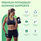 Potassium Gummies 1000mg, Potassium Citrate Gummies for Adults Women & Men, Chewable Potassium Supplement Support Leg Cramps & Muscle Health - Sugar Free, Vegan,120 Count