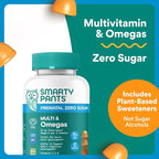 SmartyPants Zero Sugar Prenatal Multivitamin Gummies: Choline, Methylfolate, Omega 3 (ALA), Vitamin D3, C, Vitamin B12, B6, A, K, Zinc, Biotin, Gluten Free, No Sugar Alcohols, 90 Count (30 Day Supply)