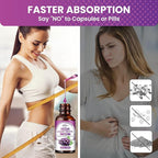 2 Pack Liquid Iron Supplement for Women, Men & Kids - Liquid Iron Drops with Folate, Vitamin C, B6, B12 for Anemia, Red Blood Cell, Energy Support - Grape Flavor