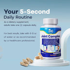 Joint Complex Turmeric Supplement, Turmacin® Turmeric Root Extract 500mg & Q-Actin® Cucumber Enzyme 20mg, Herbal Support for Daily Joint Health, Suitable for Sensitive Users, 60 Capsules-2 Packs