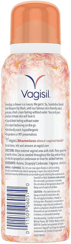 Vagisil Scentsitive Scents Feminine Dry Wash Deodorant Spray for Women, Gynecologist Tested, Paraben Free, Peach Blossom, 2.6 Ounce (Pack of 1)