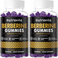Nutravita Berberine Gummies with Ceylon Cinnamon 1500mg High Potency Berberine HCL Supplement for Immune and Metabolism Support, Sugar Free Organic Berberine Gummies Blueberry Flavor-2PACK