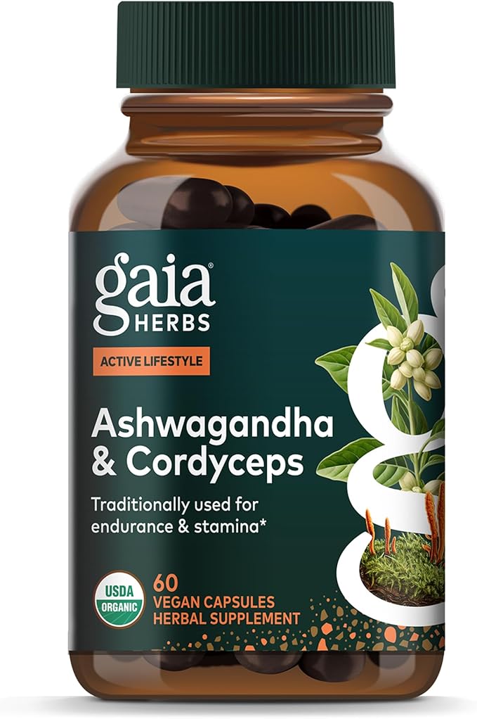 Gaia Herbs Adaptogen Performance - Energy Support Supplement with Ingredients Traditionally Used to Help Sustain Endurance & Stamina* - with Cordyceps & Ashwagandha - 60 Vegan Capsules (60 Servings)