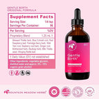 Mountain Meadow Herbs Gentle Birth for Birth Prep/Labor Prep, Fast Acting Liquid Herbal Extract for Childbirth Support - 4oz