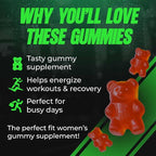 FitFiend High Protein Gummies, 16g of Protein Gummy Snacks for Adults, Healthy Snack Gummy Bears Candy Alternative Gummys for Post Workout Muscle Recovery Women Men - Watermelon Lime