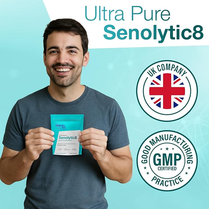 Senolytic Anti-Aging Supplement | Fisetin, Quercetin,NAC, Gamma Tocotrienols | 8-in-1 Cellular Regeneration & Longevity Formula | Boost Energy, Mental Clarity & Healthspan | 120 Vegan Capsules