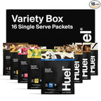 Huel Black Edition | Variety Pack 40g Vegan Protein Powder | Nutritionally Complete Meal Replacement | 27 Vitamins and Minerals, Gluten Free | 16 Single Serving Packets