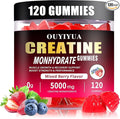 Creatine Monohydrate Gummies 5000mg for Men & Women - Sugar Free Pre-Workout Supplement, Chewables for Muscle Strength, Muscle Builder, Energy Boost, Mixed Berry Flavor, 120 Count