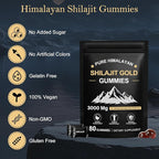 Shilajit Gummies for Men & Women, Natural Himalayan Shilajit Gummies Rich in Ashwagandha, Gokshura with 85+ Minerals, Non-GMO, 100% Pure & Natural, Energy Support & Overall Health, 80 Gummies