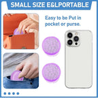 4 Pcs Mini Pill Organizer Small Pill Box Cute Portable Pill Case for Pocket Purse Travel Storage Containers Earplug Case Medicine Dispenser Vitamin Holder (4 Purple)