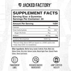 Jacked Factory Sugar Free Creatine Gummies - 5g Daily Dose (1.25g per Gummy) - Creatine Gummy Sugar Free for Men and Women, Vegan-Friendly, Third-Party Tested - 120 Gummies, Green Apple