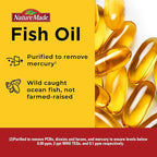 Nature Made Burp Less Fish Oil Omega 3 Supplements, 1000mg Softgels, Omega 3 Fish Oil Supplements for Healthy Heart Support, 150 Softgels, 75 Day Supply