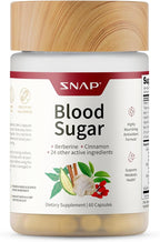 Snap Supplements Blood Sugar Blend with Berberine, CoQ10, Cinnamon, and Gymnema to Support Already Healthy Blood Sugar, Metabolic Health and Energy, Sugar Free, 60 Capsules (Packaging May Vary)