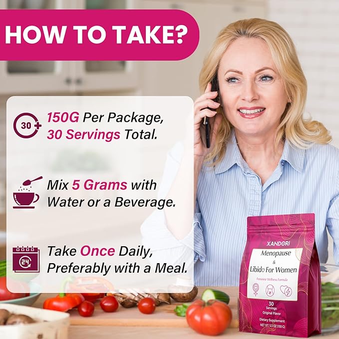 Menopause Supplements for Women, 10-in-1 Hormone Balance for Women, with Red Clover, Korean Ginseng, Shatavari - Menopause & Libisoothe Powder for Desire, Hot Flashes, Night Sweats & Mood - 5.3 Oz