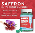 Saffron Supplements Gummies, Saffron Extract for Positive Mood & Calm Nerve, Boost Energy, with Garcinia Cambogia, Vitamin A, B12, Rhodiola Rosea - 120 Gummies