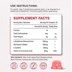 2 Pack Glutathione Collagen Gummies, Collagen Gummies with Vitamin C, Glutathione Supplement for Women, Hair Skin Nails Muscle & Joint, Anti-Aging, Vegan, Sugar Free, Strawberry Flavor, 120 Count