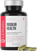 LES Labs Insulin Health – Metabolic Health and Support, Lipid & Carbohydrate Metabolism – Berberine, Chromium, Olive Leaf, Alpha Lipoic Acid & Vanadium – Non-GMO Supplement – 60 Capsules