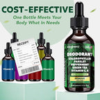 Chlorophyll Liquid Drops – Body Deodorizing Supplement for Women & Men – Detox, Energy & Skin Health Support– Vegan, Non-GMO, 2 Fl Oz