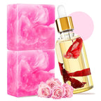Yoni Soap Bars & Natural Yoni Oil Set, Natural Yoni Oil Vaginal Wash for Women Feminine Wash Vaginial Deodorants pH Balance, Eliminates Odor, Feminine Oil 30ml/1 oz, 2Pcs 3.53 oz Vaginal Care Soap