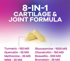 Glucosamine Chondroitin & MSM - 3x Strength Joint Support Supplement for Mobility & Comfort - Glucosamine Complex with Turmeric, Boswellia, Bromelain & Quercetin - Bottled in USA - 60 Capsules