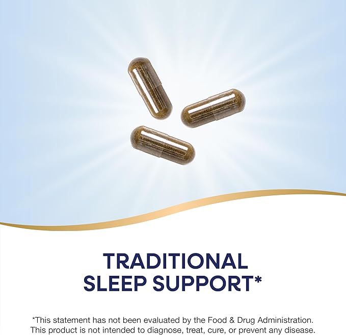 Nature's Way Melissa Lemon Balm Leaf, Traditional Sleep Support*, Melatonin Free, 1500 mg per 3-Capsule Serving, Non-GMO Project Verified, 100 Vegan Capsules (Packaging May Vary), (Pack of 2)