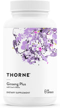 THORNE - Ginseng Plus - Supports Daily Energy Levels, Mental Clarity, Mood & Stress Management* - with Lion's Mane & Greek Mountain Tea - Third-Party Certified - Gluten & Dairy-Free - 60 Capsules