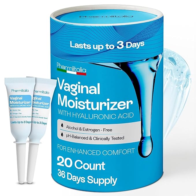 Vaginal Moisturizer Gel for Vagina Health, Moisturizer Applicators for Vaginal Dryness Relief and Long Lasting Wetness - Pre and Post Menopausal - 20 Pre Filled Applicators