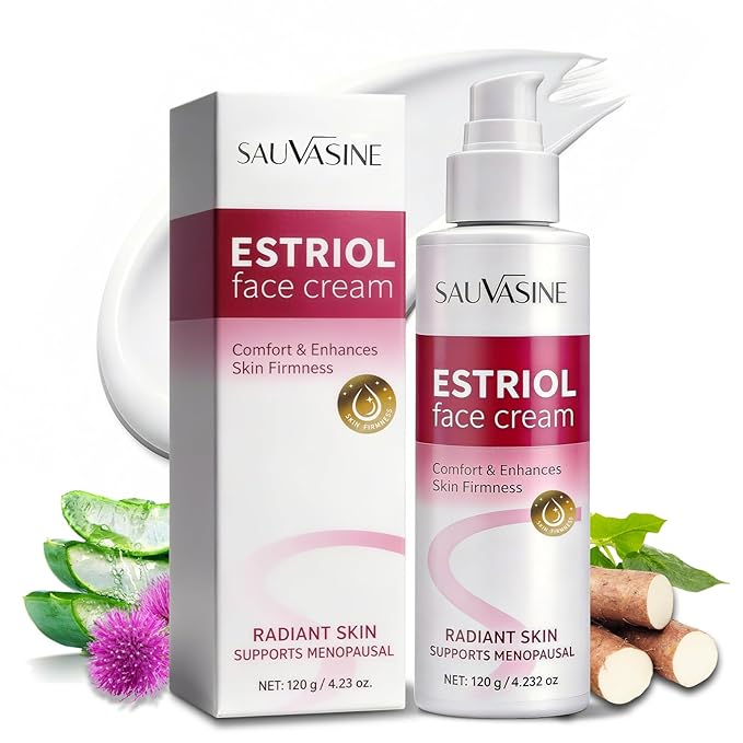 Bioidentical Estriol Face Cream for Women – Natural Estrogen Moisturizer with Wild Yam, Helps Hydrate, Firm & Revitalize Skin– 4.25 oz (3-Month Supply)