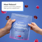 TUSHY Reboot Vegan Fiber Gummies - Once Daily Gut Reset for Bloating, Regularity & Digestive Health. 4 Grams of Prebiotic Fiber in a Delicious Mixed Berry Flavor, 60 Count (30-Day Supply)